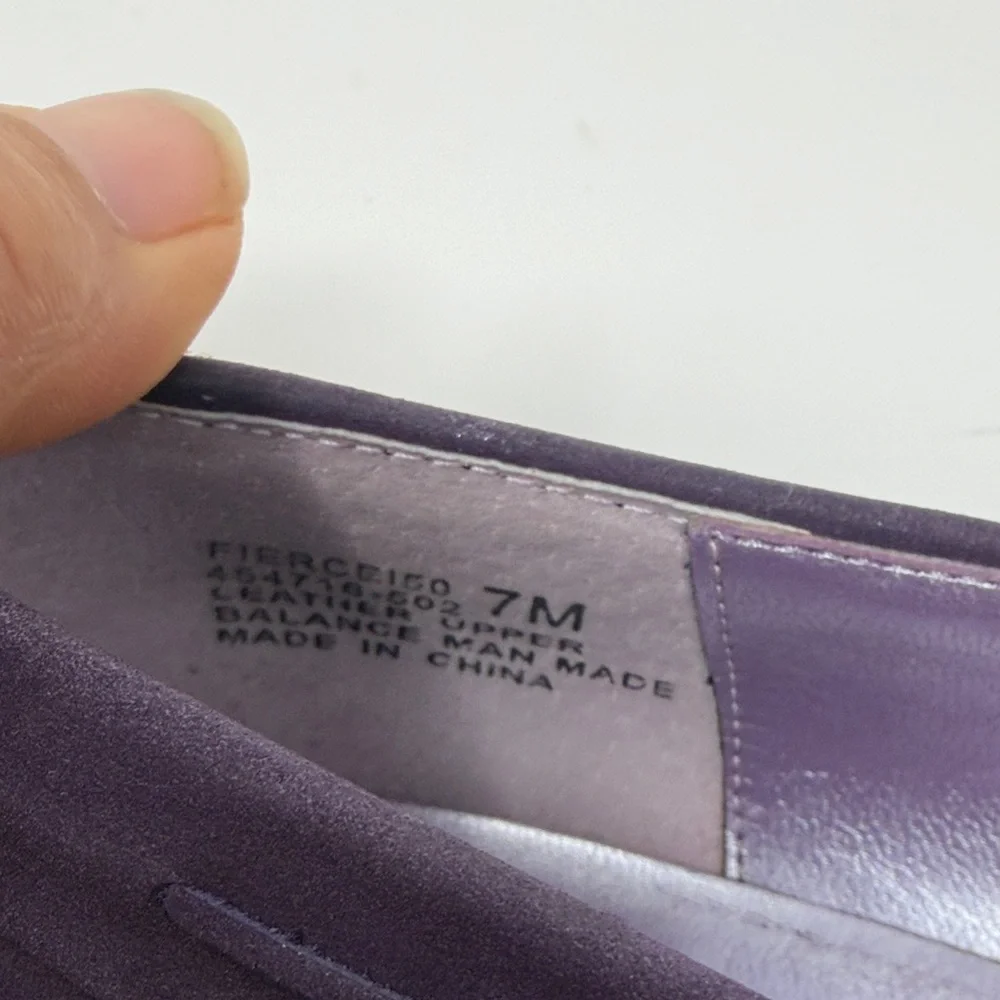Bellini Fierce Purple Flats with Silver and rhinestone Detailing Size 7